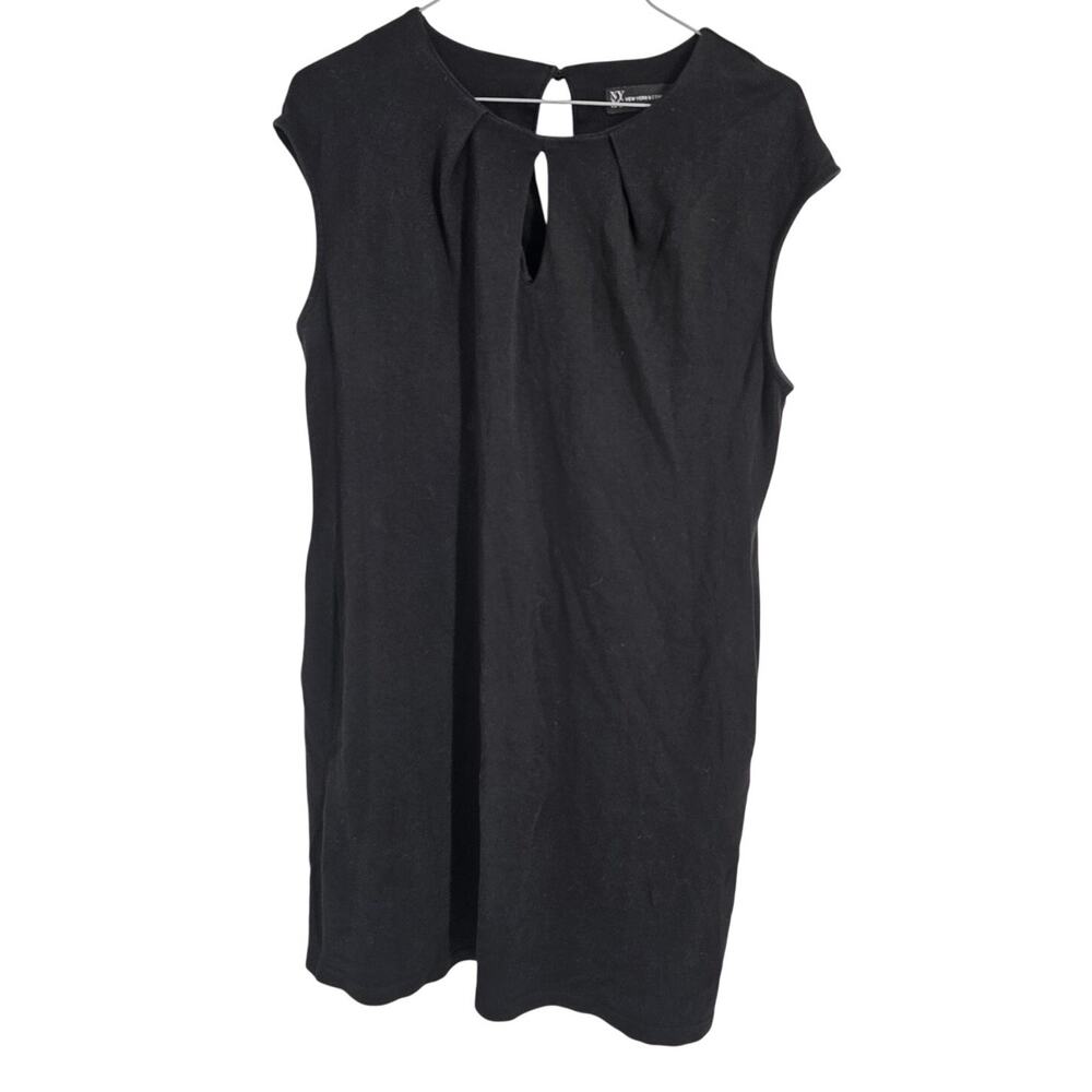 New York & Company Black Tunic Top Womens Size Medium M